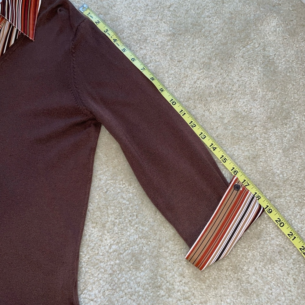 NWT chocolate brown knit sweater - Picture 6 of 9